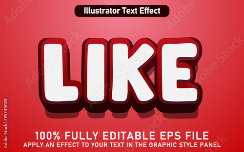 EDITABLE LIKE TEXT EFFECT