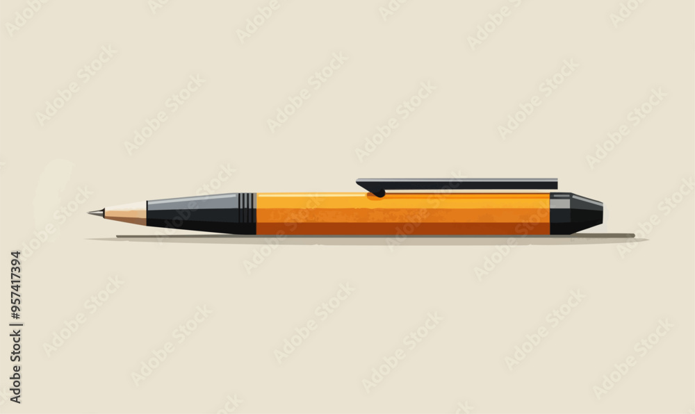 A minimalist vector of a pen. A minimalist vector of a pen.