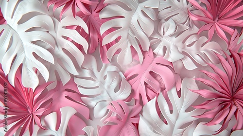 "A Dreamy Enchantment: Soft Light Pink Leaves Creating a Magical, Tranquil Background Scene"