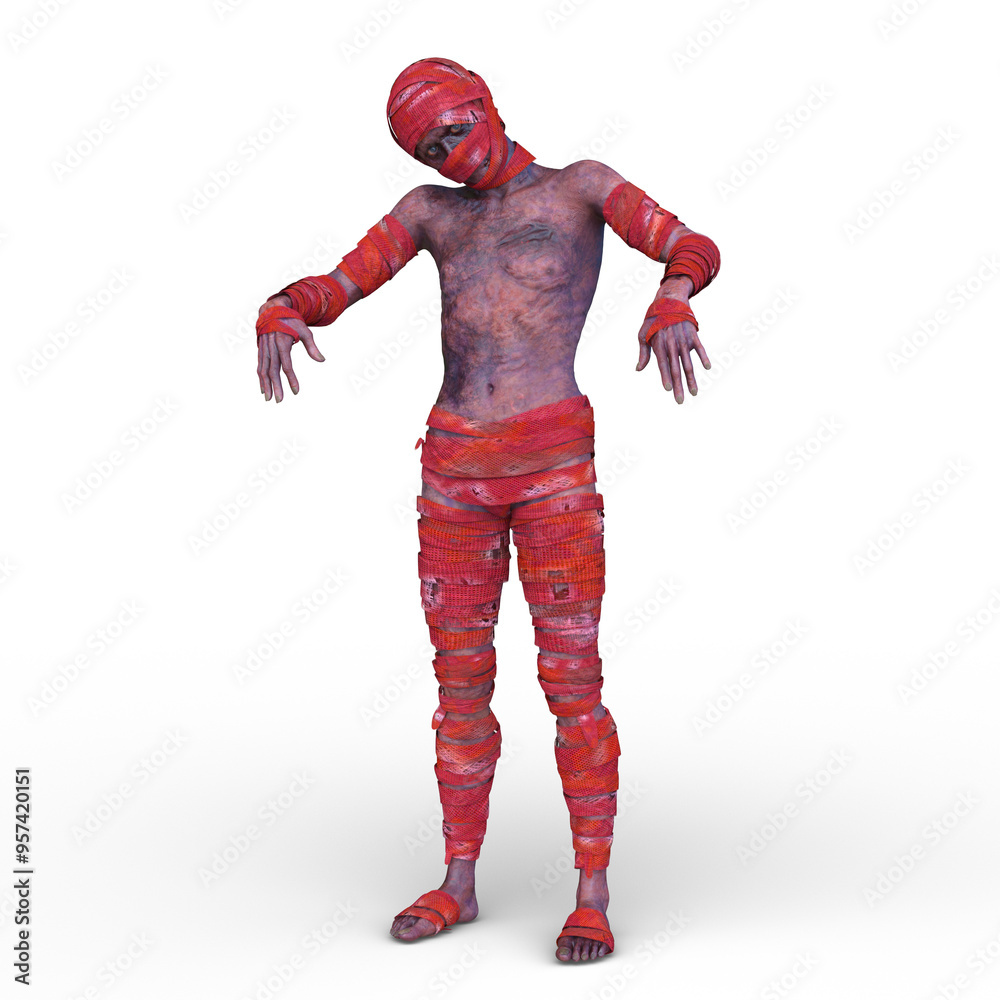 ミイラ男 3DCGレンダリング ミイラ男 3DCGレンダリング