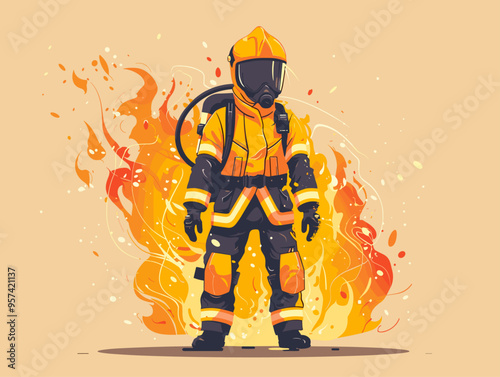 Bold and Brazen Blaze: A Firefighter's Courageous Response to the Flames
