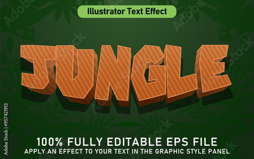 EDITABLE JUNGLE TEXT EFFECT