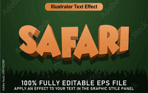 EDITABLE SAFARI TEXT EFFECT