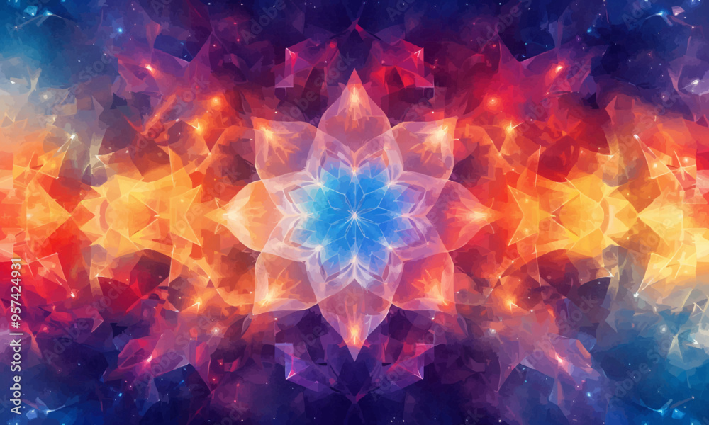 A geometric vector of a star pattern. A geometric vector of a star pattern.