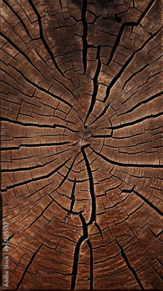 Fototapeta premium Halved Piece of Wood