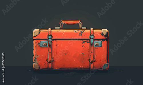 A minimalist vector of a suitcase.