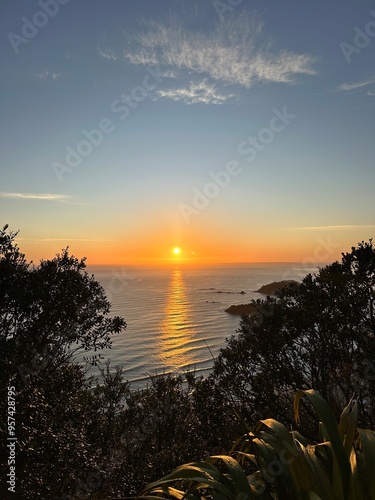 sunset over the sea