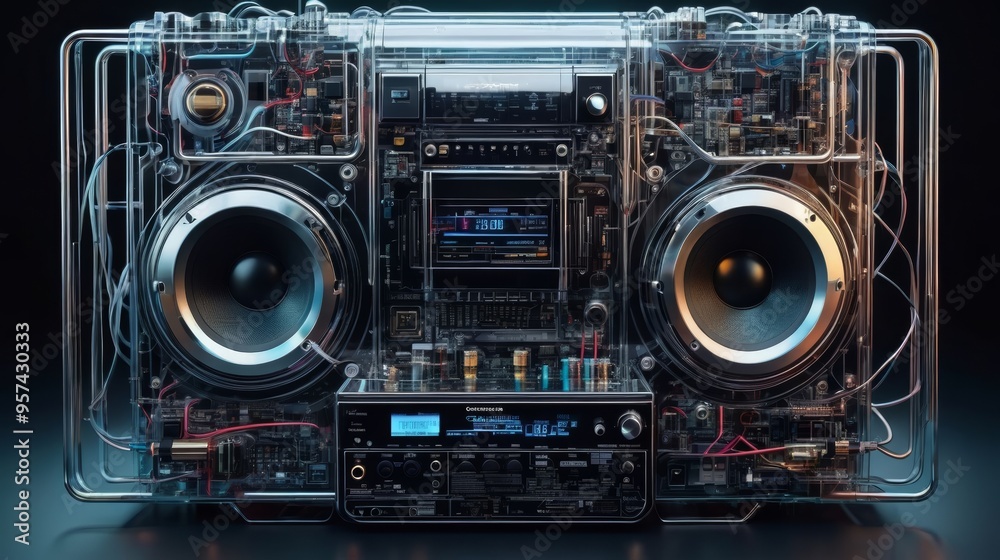 Fototapeta premium Large Electronic Device With Built-in Speakers