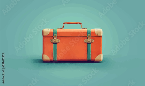 A minimalist vector of a suitcase.