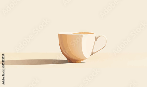 A minimalist vector of a teacup.
