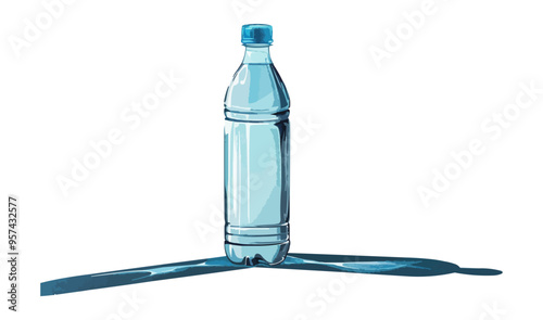 A minimalist vector of a water bottle.
