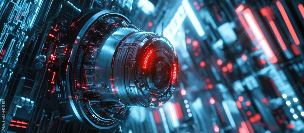 3D illustration showcasing a robotic test scenario featuring intricate design elements and futuristic technology concepts 3D illustration showcasing a robotic test scenario featuring intricate design elements and futuristic technology concepts