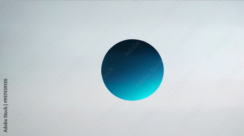 White Wall With Blue Circle White Wall With Blue Circle