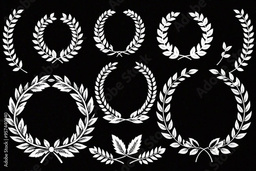 laurel wreath vector