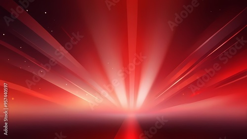 red background with rays
