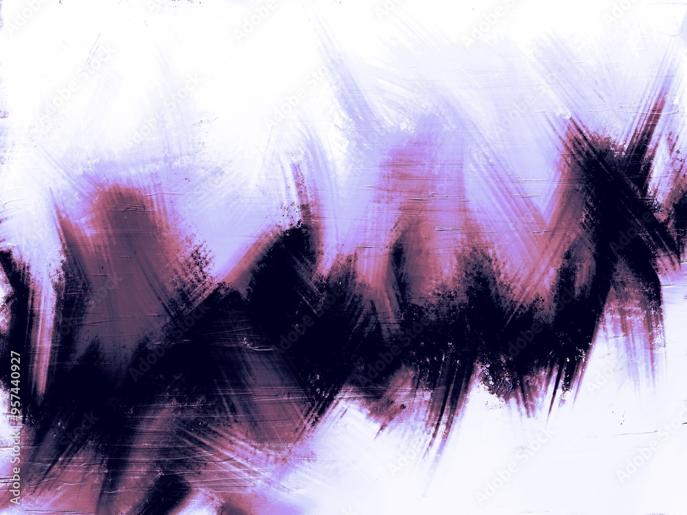 Φωτογραφία Fondo abstracto con pinceladas de pintura al óleo en colores blanco, rosa, lila