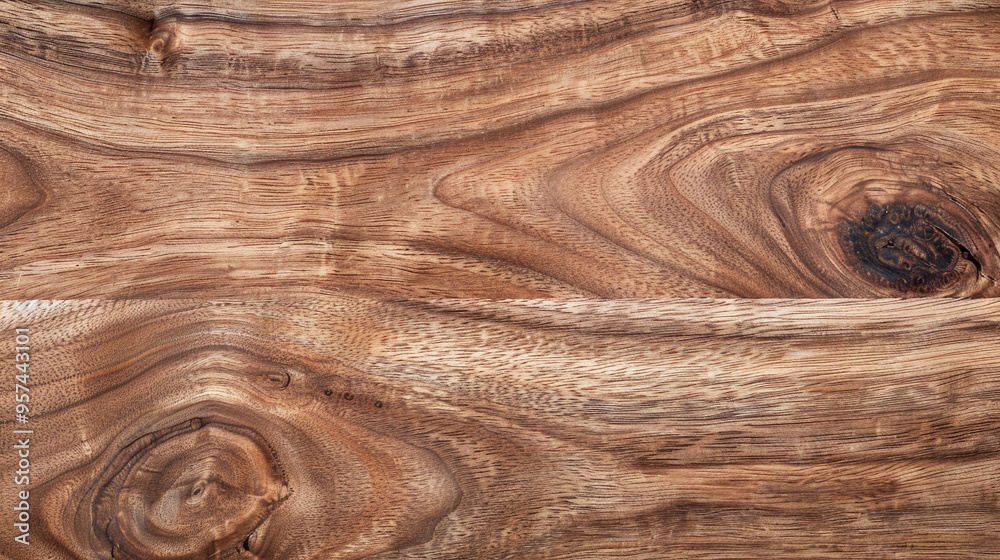 Obraz premium Rich natural wood grain texture with beautiful knots and organic lines, ideal for rustic designs, product backgrounds, or nature-themed marketing materials with copy space for text and natural aesthet
