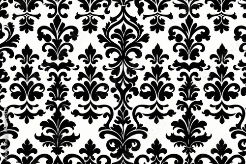A classic design featuring intricate patterns of black and white fabric
