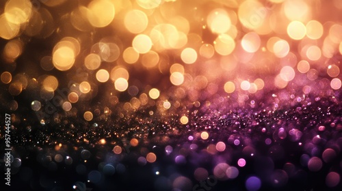 Shiny dew gradient adorned with shimmering circles, blending from dark shadows to brilliant highlights in a stunning visual