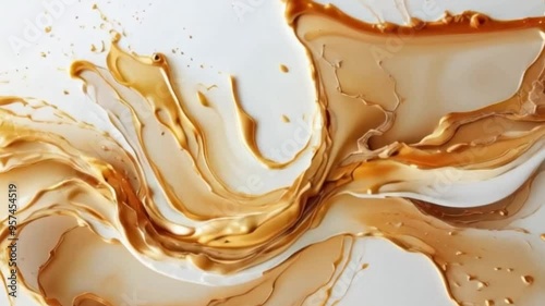 splash isolated on beige background