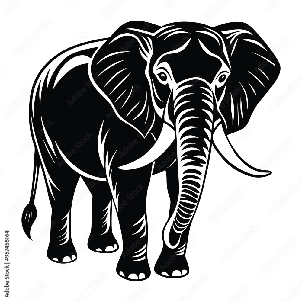 Elephant silhouette vector Elephant silhouette vector