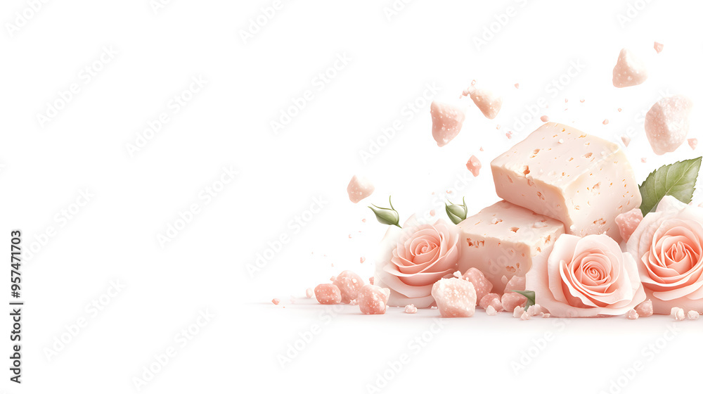 Gouda cubes with salami roses Gouda cubes with salami roses