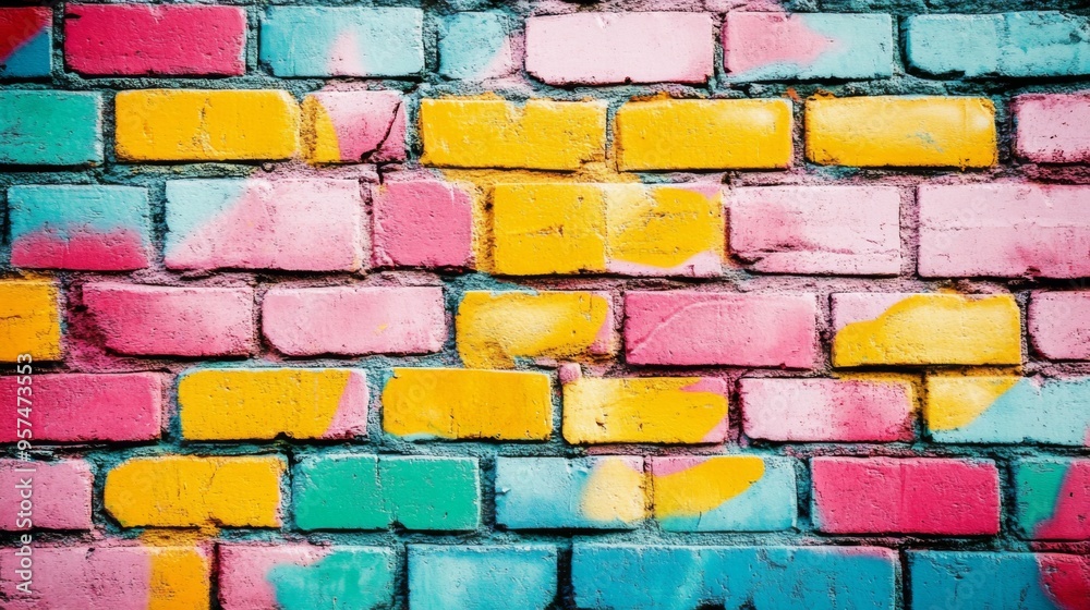 Fototapeta premium Colorful Graffiti Wall