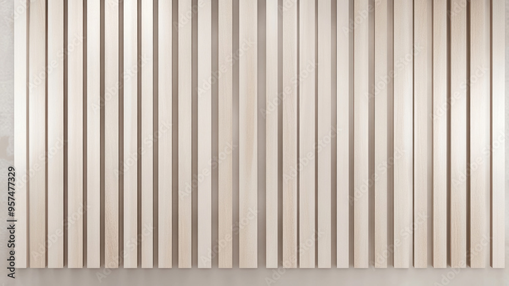 Minimalist light wood panel wall with clean vertical lines Minimalist light wood panel wall with clean vertical lines