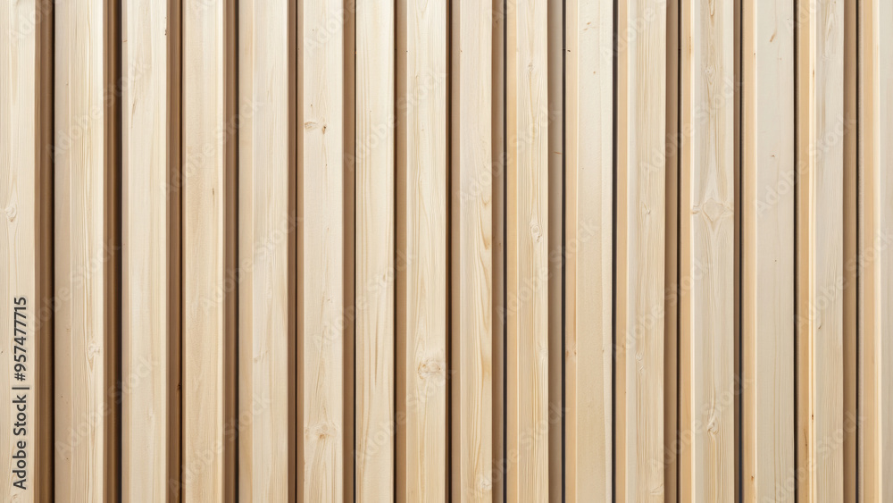 Minimalist light wood panel wall with clean vertical lines Minimalist light wood panel wall with clean vertical lines