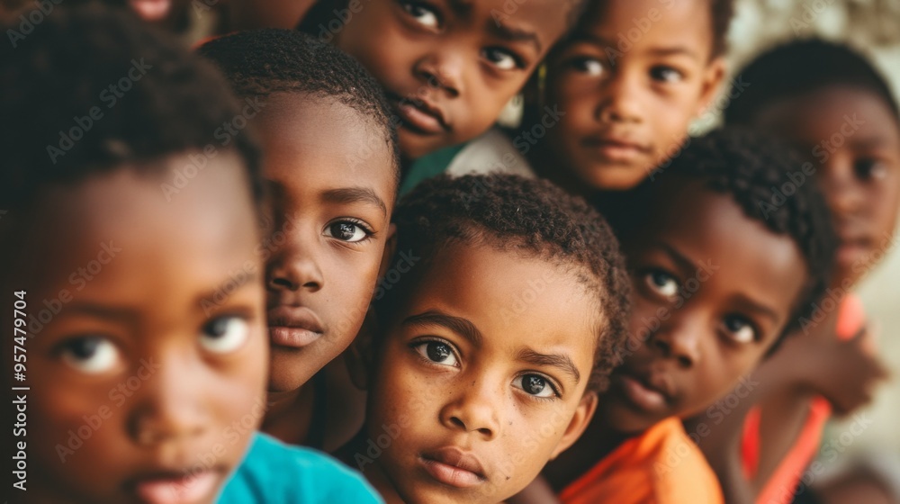 Obraz premium Diverse Group of Children Portrait