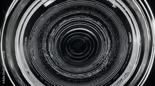 Circular Object in Black and White