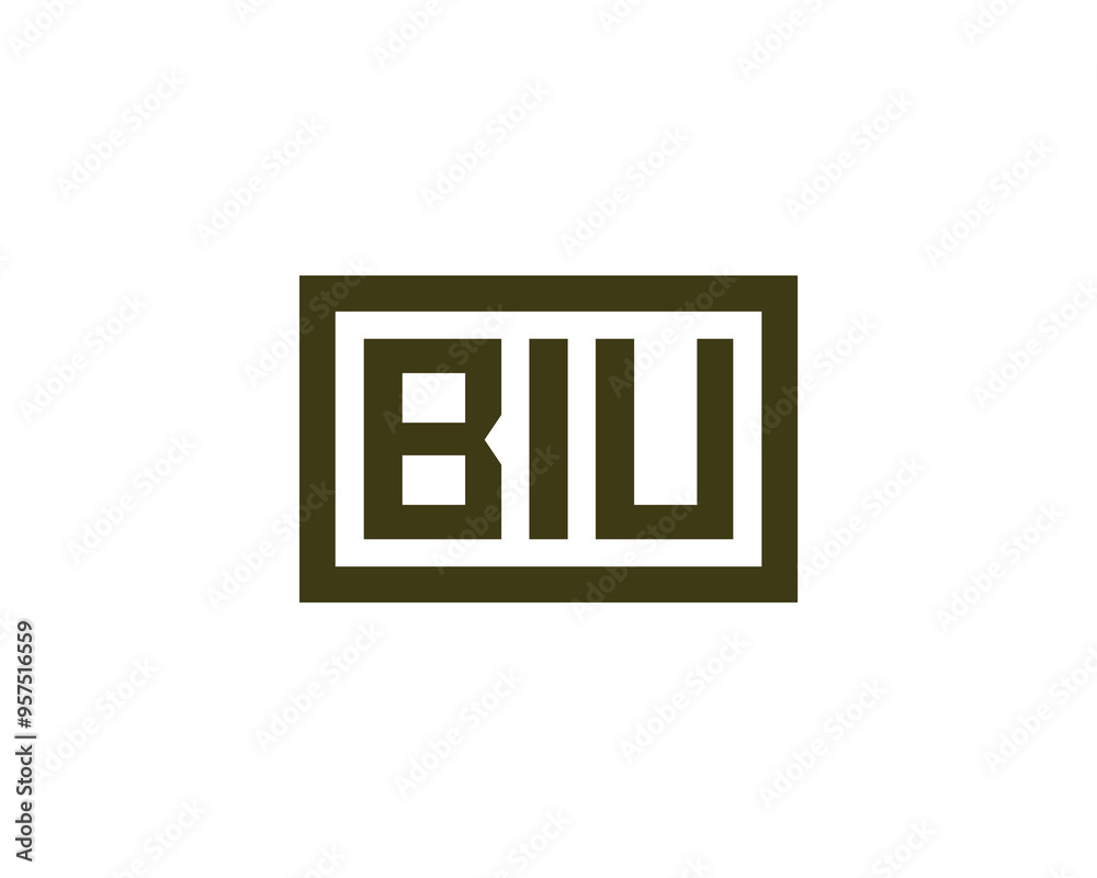 BIU logo design vector template. BIU BIU logo design vector template. BIU