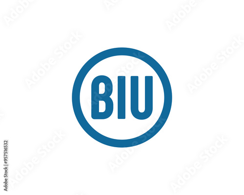 BIU logo design vector template. BIU