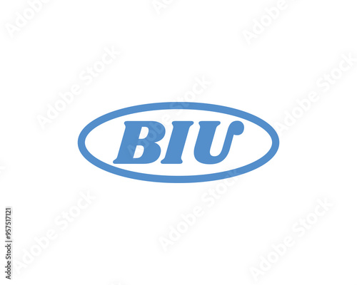 BIU logo design vector template. BIU