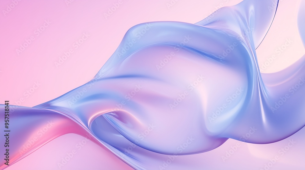 Obraz premium pink and blue gradient waves