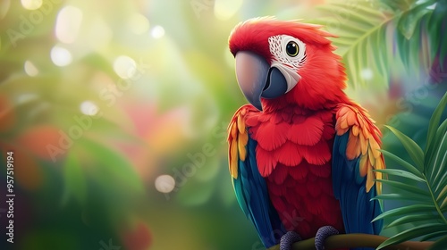 cute cartoon parrot