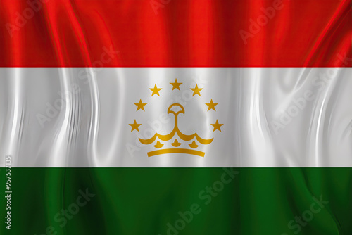 tajikistani flag for national Day or Independence Day of tajikistan photo