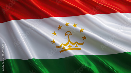 tajikistani flag for national Day or Independence Day of tajikistan photo