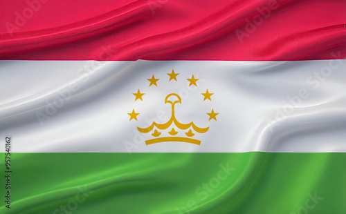 tajikistani flag for national Day or Independence Day of tajikistan photo