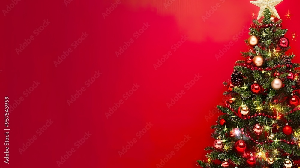 Christmas_tree_card_Red_christmas_background Christmas_tree_card_Red_christmas_background