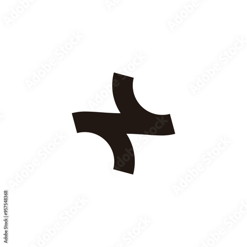 letter z n plus medical simple geometric logo vector
