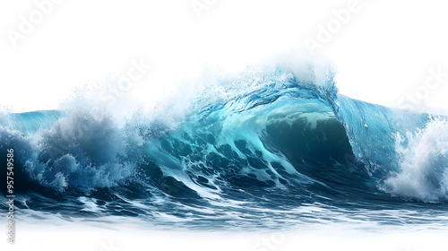 Ocean waves isolated on transaprent background 