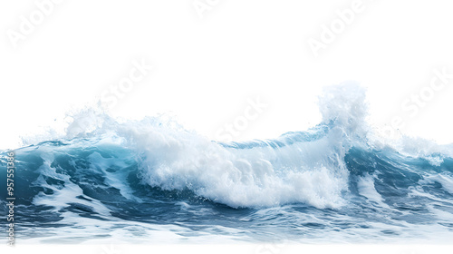 Ocean waves isolated on transaprent background 