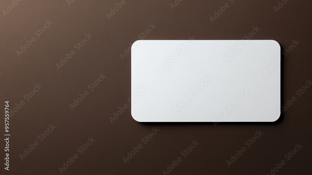White Card on Brown Textured Background White Card on Brown Textured Background