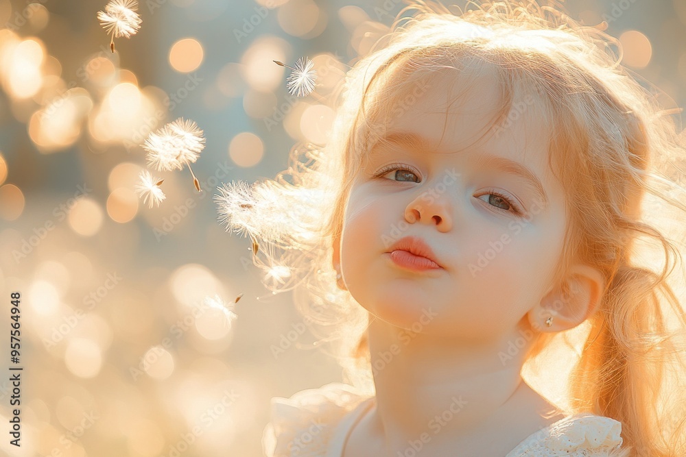 Sweet Little Girl in the Sunset Sweet Little Girl in the Sunset