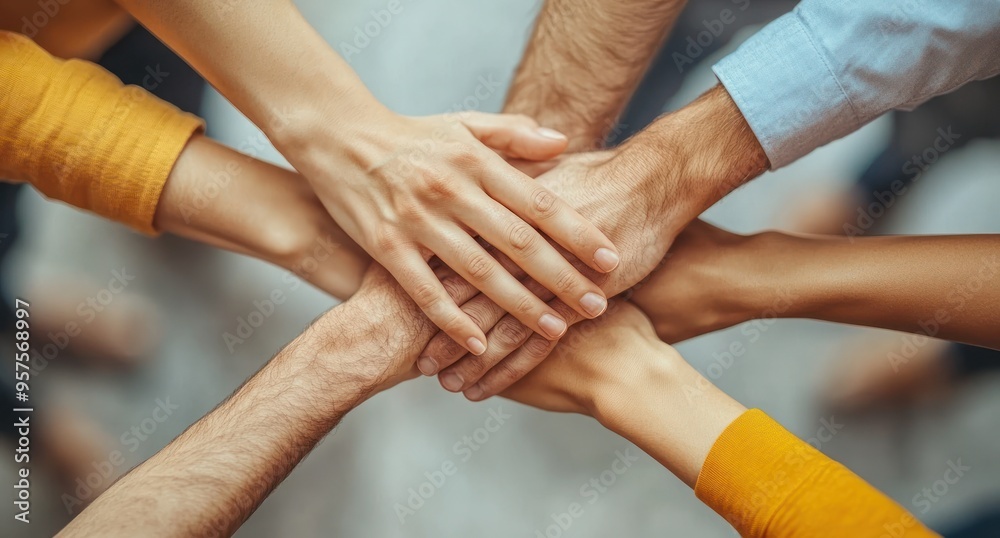 Hands Together, Unity and Collaboration Hands Together, Unity and Collaboration