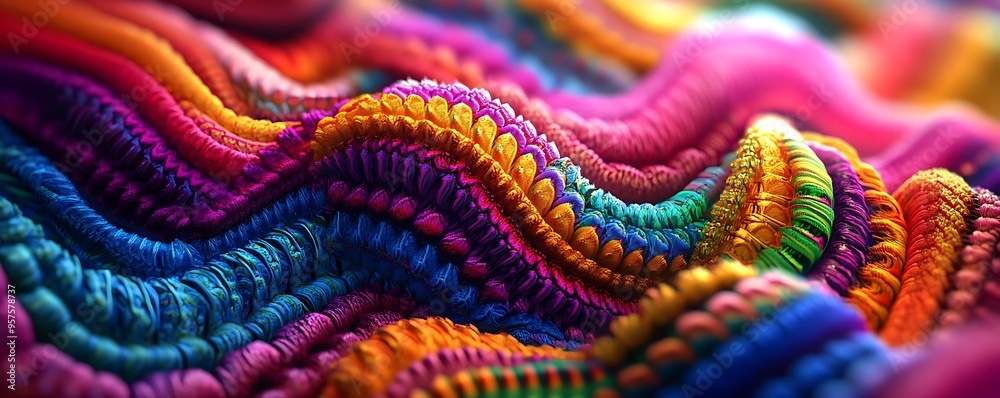 Abstract 3D Colorful Wavy Pattern Abstract 3D Colorful Wavy Pattern