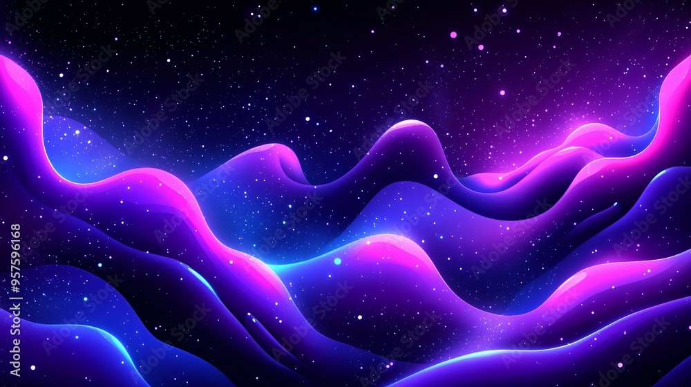 Abstract Neon Wave Background Abstract Neon Wave Background