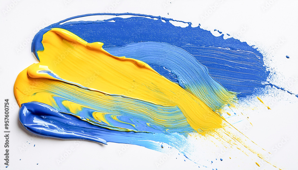 Yellow and blue paint stain Yellow and blue paint stain