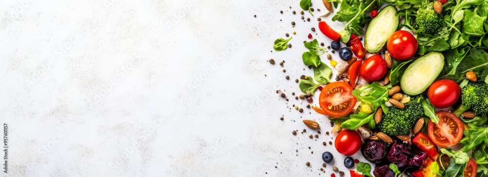 Plant Based Diets and Their Health Benefits Banner with copyspace. Plant based diets, their nutritional advantages, and how they contribute to sustainability and health. Plant Based Diets and Their Health Benefits Banner with copyspace. Plant based diets, their nutritional advantages, and how they contribute to sustainability and health.